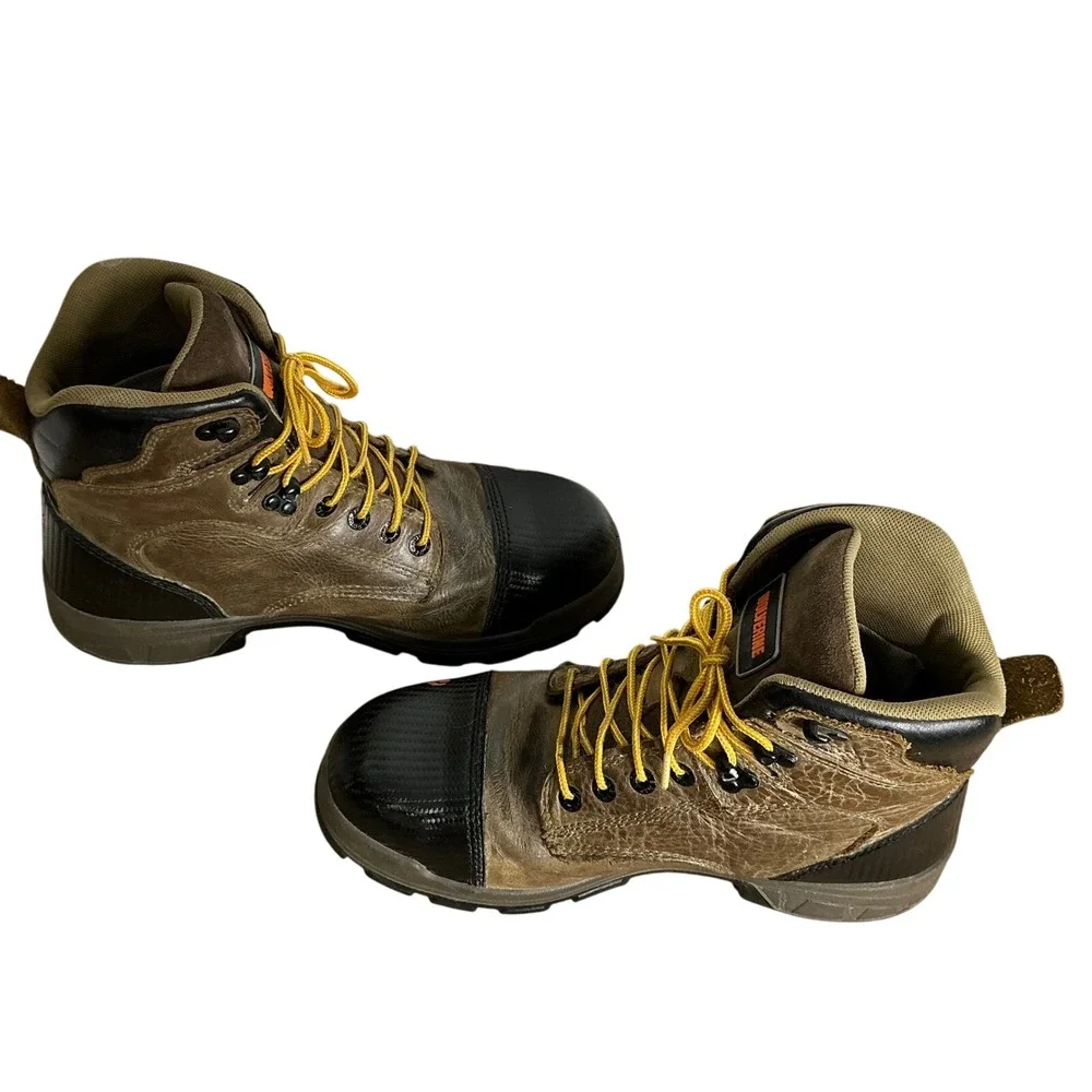 Wolverine EPX Brown Leather CarbonMAX Safety Toe‎ Work Boots Men's 11M ASTM EH